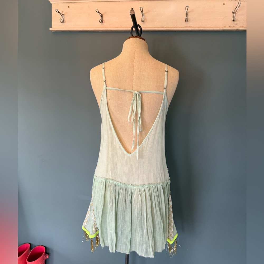 Free People Limited Edition holiday fairy Mirror Sequin slip Dress xs / s - Picture 6 of 6